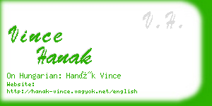 vince hanak business card